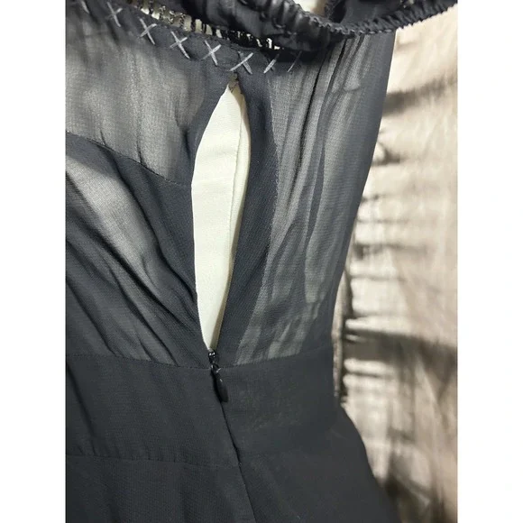 Anthropologie Maeve Black Witchy Fairy Dress Size 4 Goth Whims - Picture 3 of 10